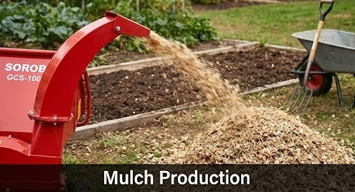 Creating nutrient-rich mulch from tree branches for landscaping